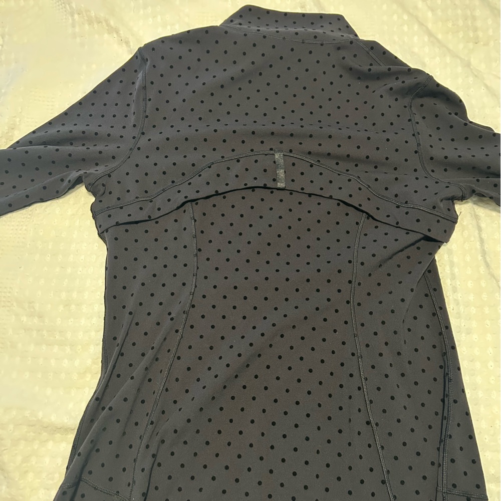 Lululemon Define Jacket Flocked Polka Flock Black Size 14 - Picture 6 of 8